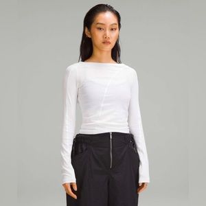 lululemon asymmetrical ribbed cotton long sleeve